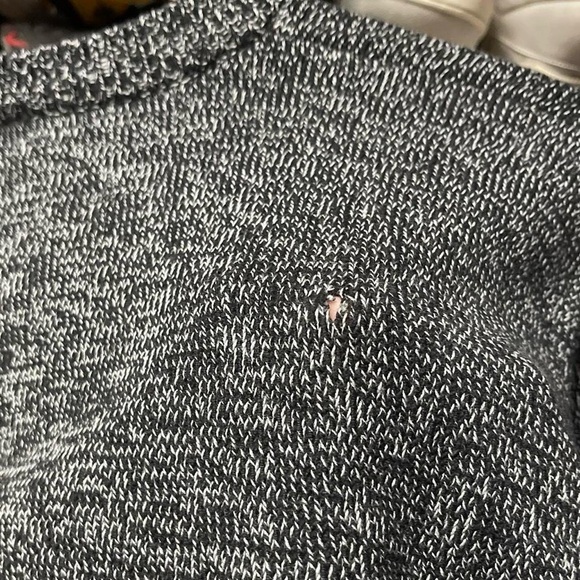 horizontal line pattern crewneck 90s vintage paint splatter sweater sweatshirt - Picture 7 of 8